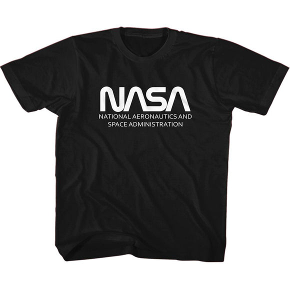 Nasa-Nasa Simple Worm-Black Youth S/S T-Shirt (7-8) - Black