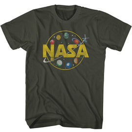 Nasa-Nasa Planets And Skylab-Smoke Adult S/S T-Shirt - Smoke