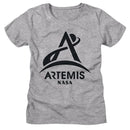 Nasa-Nasa Artemis One Color Dark-Athletic Heather Ladies S/S T-Shirt - Athletic Heather