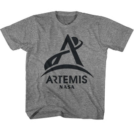 Nasa-Nasa Artemis Program Logo-Graphite Heather Toddler S/S T-Shirt-3T - Graphite Heather