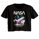 Nasa-Nasa Explore The Universe-Black Ladies S/S Festival Cali Crop-S - Black