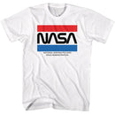 Nasa-Nasa Stripes-White Adult S/S T-Shirt - White
