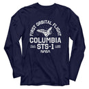 Nasa-Nasa Columbia Sts 1-Navy Adult L/S T-Shirt - Navy