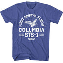 Nasa-Nasa Columbia Sts 1-Royal Heather Adult S/S T-Shirt - Royal Heather