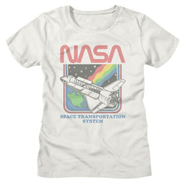 Nasa-Nasa Rainbow Sts-Vintage White Ladies S/S T-Shirt - Vintage White