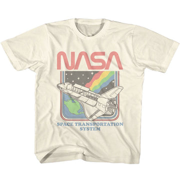 Nasa-Nasa Rainbow Sts-Natural Youth S/S T-Shirt (7-8) - Natural