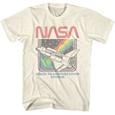 Nasa-Nasa Rainbow Sts-Natural Adult S/S T-Shirt - Natural