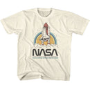 Nasa-Nasa Exploring Space Circles-Natural Youth S/S T-Shirt (7-8) - Natural