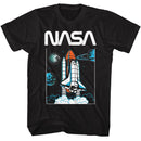 Nasa-Nasa Planets-Black Adult S/S T-Shirt - Black
