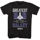 Nasa-Nasa Greatest Dad-Black Adult S/S T-Shirt - Black