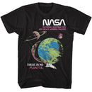 Nasa-Nasa There Is No Planet B-Black Adult S/S T-Shirt - Black
