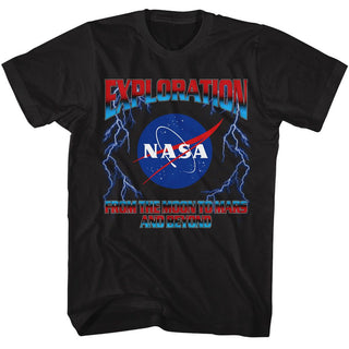 Nasa Nasa Exploration Lightning Adult T-Shirts