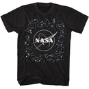 Nasa-Nasa Constellations-Black Adult S/S T-Shirt - Black