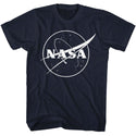 Nasa Nasa Meatball Logo One Color Adult T-Shirts