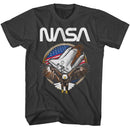 Nasa-Nasa Eagle And Shuttle-Smoke Adult S/S T-Shirt - Smoke