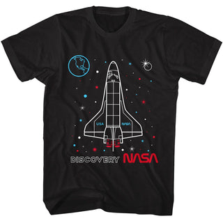 Nasa Nasa Discovery Outlined Adult T-Shirts