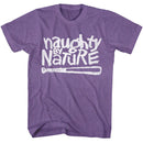 Naughty By Nature-Naughty By Nature Logo-Purple Heather Adult S/S T-Shirt - Purple Heather