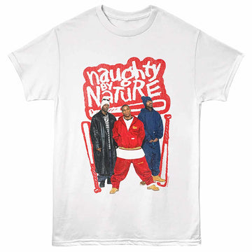 Naughty By Nature Group Photo White Adult T-Shirt