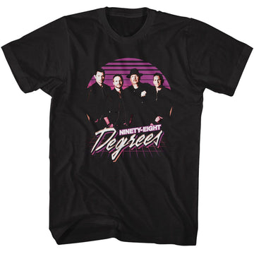 98 DEGREES RETRO GROUP SHOT S T-Shirt in Black