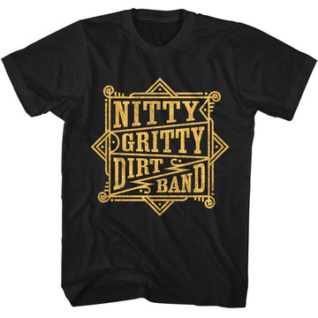 NITTY GRITTY DIRT BAND NGDB BORDERS S T-Shirt in Black