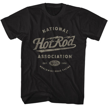 NHRA HOT ROD S T-Shirt in Black