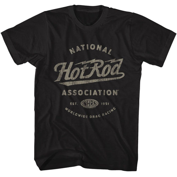 NHRA HOT ROD S T-Shirt in Black