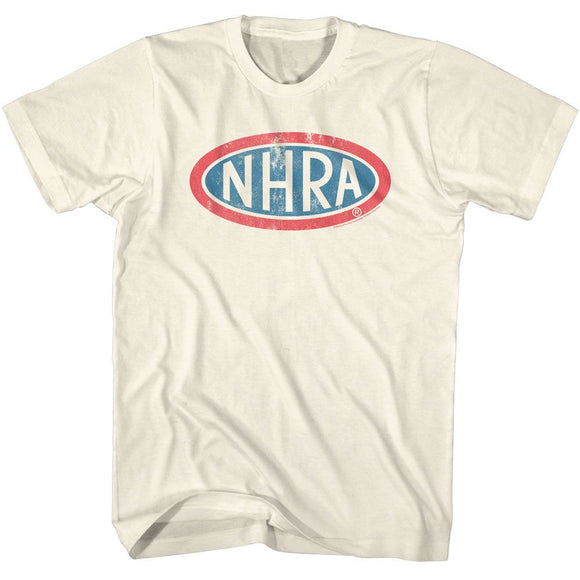 NHRA OVAL LOGO S T-Shirt in Natural