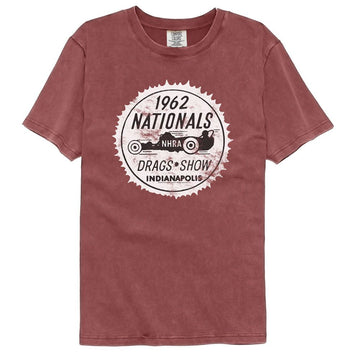 NHRA 62 NATIONALS COMFORT COLOR S T-Shirt in Brick