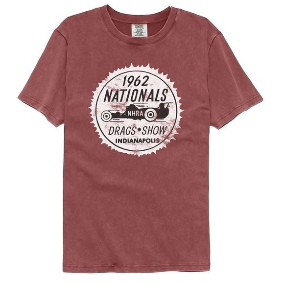NHRA 62 NATIONALS COMFORT COLOR S T-Shirt in Brick