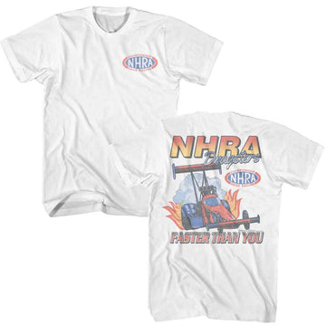 NHRA FASTER THAN ***F&B*** S T-Shirt in White