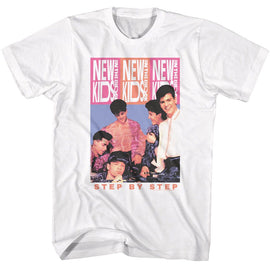 NEW KIDS ON THE BLOCK NKOTB TRIPLE LOGO S T-Shirt in White
