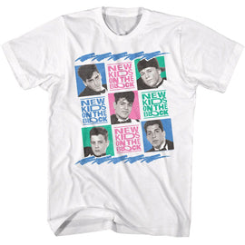 NEW KIDS ON THE BLOCK NKOTB TRICOLOR SQUARES S T-Shirt in White