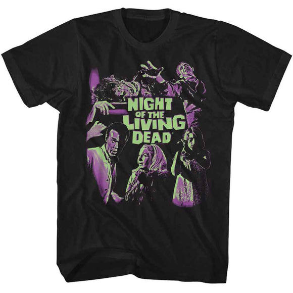 NIGHT OF THE LIVING DEAD NOTLD BRIGHT TWO TONE S T-Shirt in Black