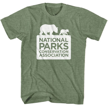 NATIONAL PARKS NPCA LOGO S T-Shirt in Military Green Heather