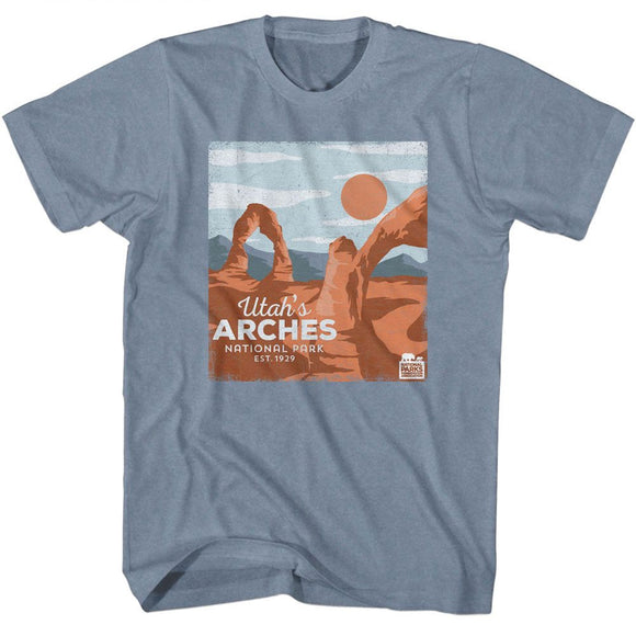 NATIONAL PARKS NPCA UTAHS ARCHES S T-Shirt in Indigo Heather