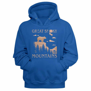 National Parks Great Smoky Mountains Royal Adult Hooded Sweatshirt