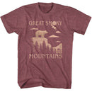NATIONAL PARKS NPCA GREAT SMOKY MOUNTAINS S T-Shirt in Vintage Maroon Heather