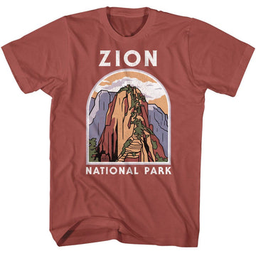 NATIONAL PARKS NPCA ZION ANGELS LANDING S T-Shirt in Terracotta