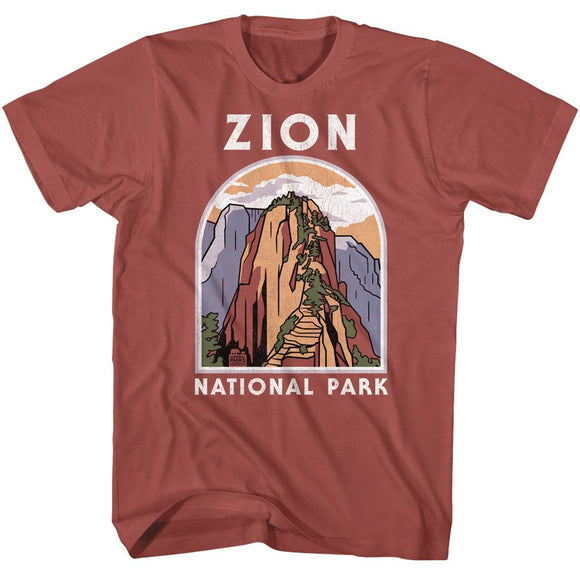 NATIONAL PARKS NPCA ZION ANGELS LANDING S T-Shirt in Terracotta