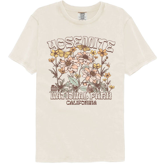 NATIONAL PARKS NPCA YOSEMITE FLORAL COMFORT COLOR S T-Shirt in Ivory