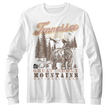 NATIONAL PARKS NPCA TENNESSEE SMOKY MOUNTAINS L/S S T-Shirt in White