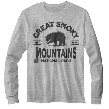 NATIONAL PARKS NPCA SMOKY MOUNTAINS EST 1926 L/S S T-Shirt in GRAY Heather
