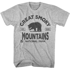 NATIONAL PARKS NPCA SMOKY MOUNTAINS EST 1926 S T-Shirt in GRAY Heather