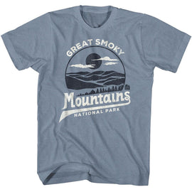 NATIONAL PARKS NPCA SMOKY MTN TWO TONE S T-Shirt in Indigo Heather