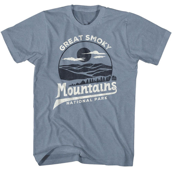 NATIONAL PARKS NPCA SMOKY MTN TWO TONE S T-Shirt in Indigo Heather