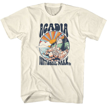 NATIONAL PARKS NPCA ACADIA COLORFUL SUN S T-Shirt in Natural
