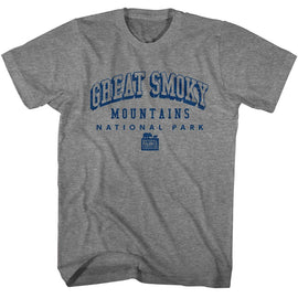 NATIONAL PARKS NPCA SMOKY MTN COLLEGIATE S T-Shirt in Graphite Heather