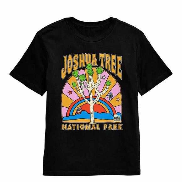 National Parks Joshua Tree Np Dark Black Youth T-Shirt