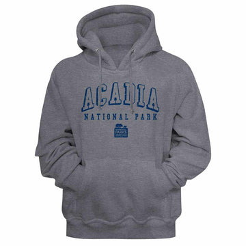 National Parks Acadia Np Collegiate Gunmetal Heather Adult Hooded Sweatshirt