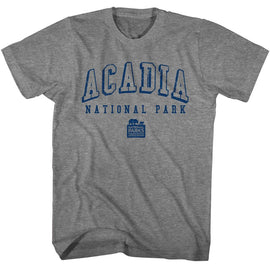 NATIONAL PARKS NPCA ACADIA NP COLLEGIATE S T-Shirt in Graphite Heather